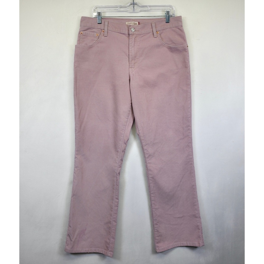 Levi's 550 Relaxed Boot Cut Corduroy Women's Pants Mauve Size 14M - Picture 2 of 14
